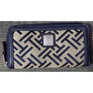Tignanello Navy and Cream Key & Card Holder